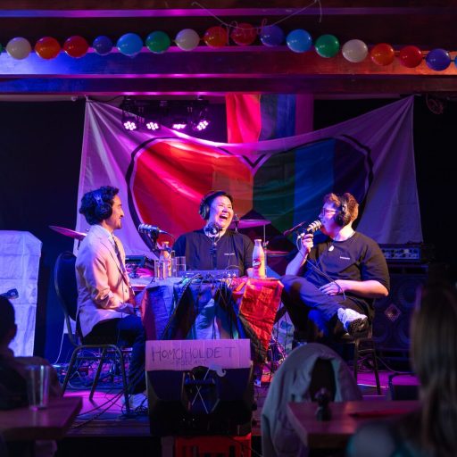 Inde i Killut live podcast HOMOHOLDET og gæst